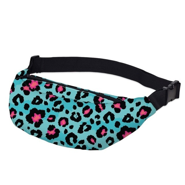 Deanfun 3D Printed Waist bags Pack Striped with Banana Pattern Adjustable Band for Outdoors Fanny Packs YB20