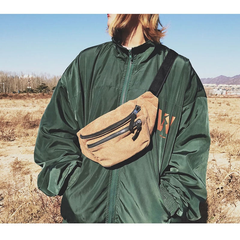 Corduroy Canvas Waist Bag