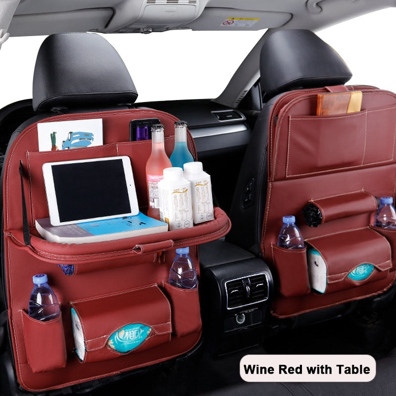 Leather Car Seat Back Organizer