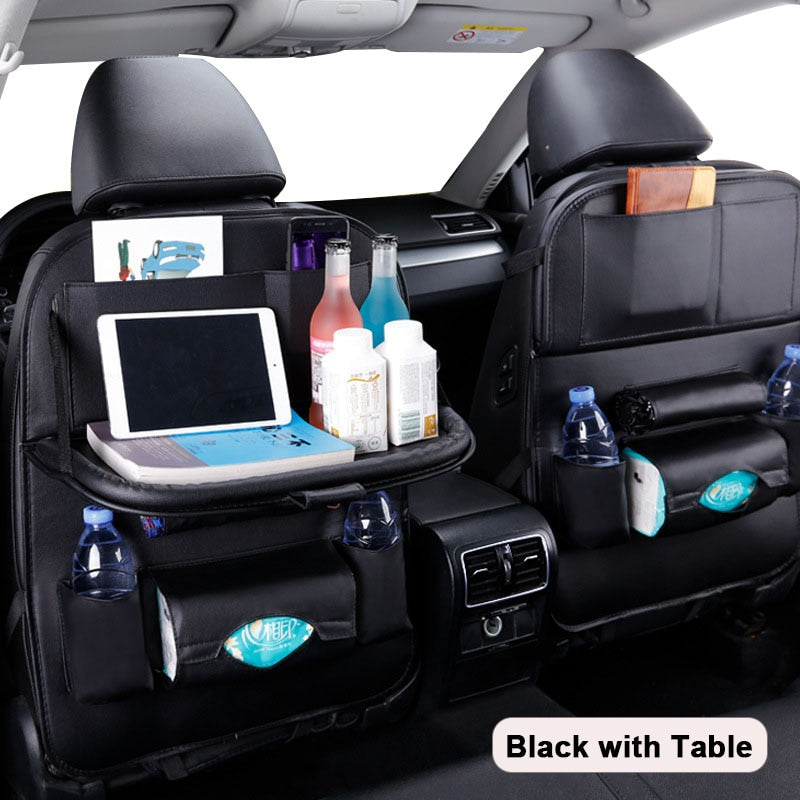 Leather Car Seat Back Organizer