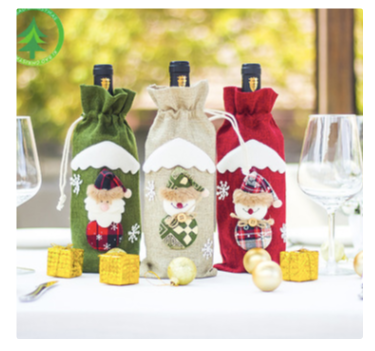 Wine Bottle Cover Christmas Decorations