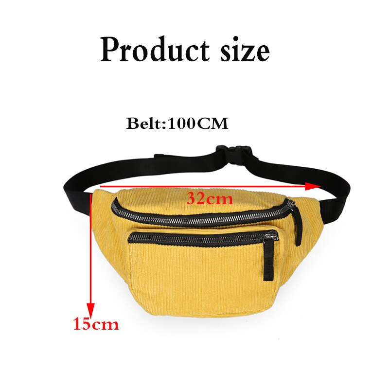 Corduroy Canvas Waist Bag