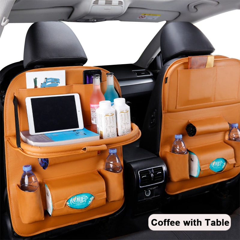 Leather Car Seat Back Organizer